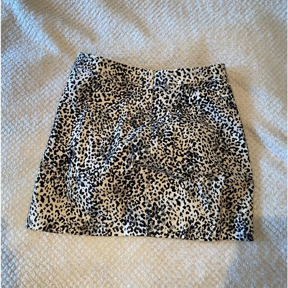 Black and white cheetah print skirt size S Animal Print Skirt Leopard Print - Picture 7 of 8